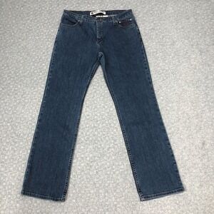 Harley Davidson Jeans Womens 12 Blue Mid Rise Straight Leg Stretch Denim Riding